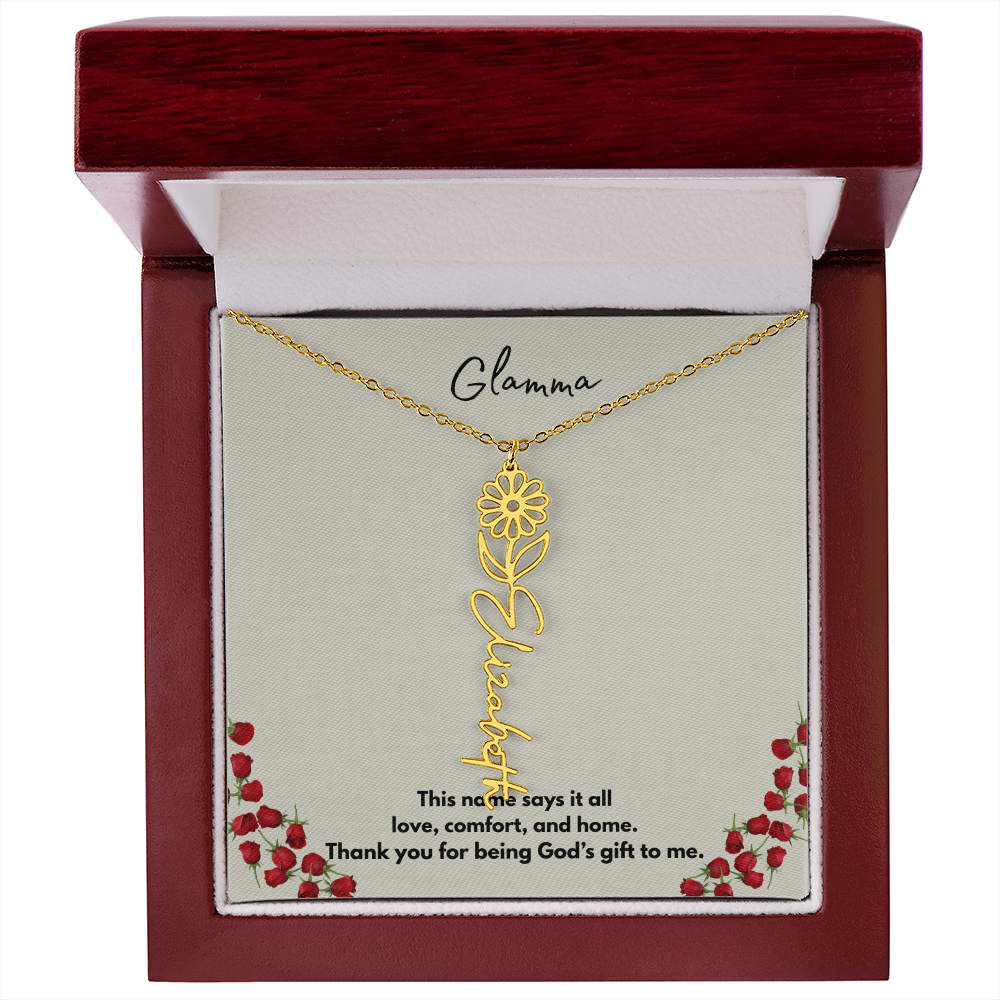 Glamma | Flower Personalized Necklace